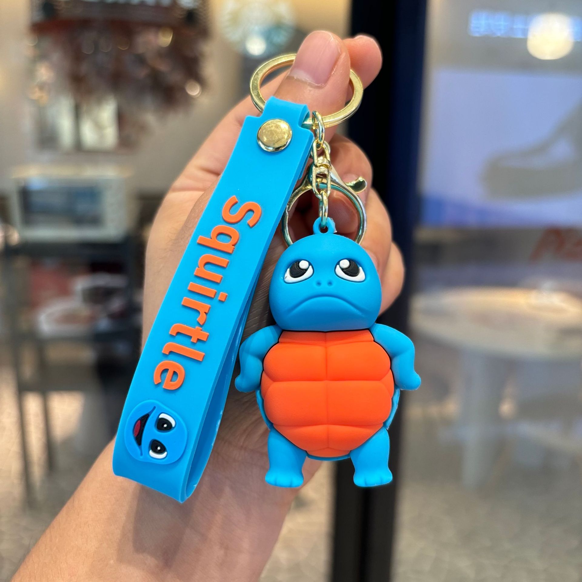 Caricatura Jenny tortuga llavero muñeca PVC goteo adorable colgante llavero pequeño accesorio de regalo
