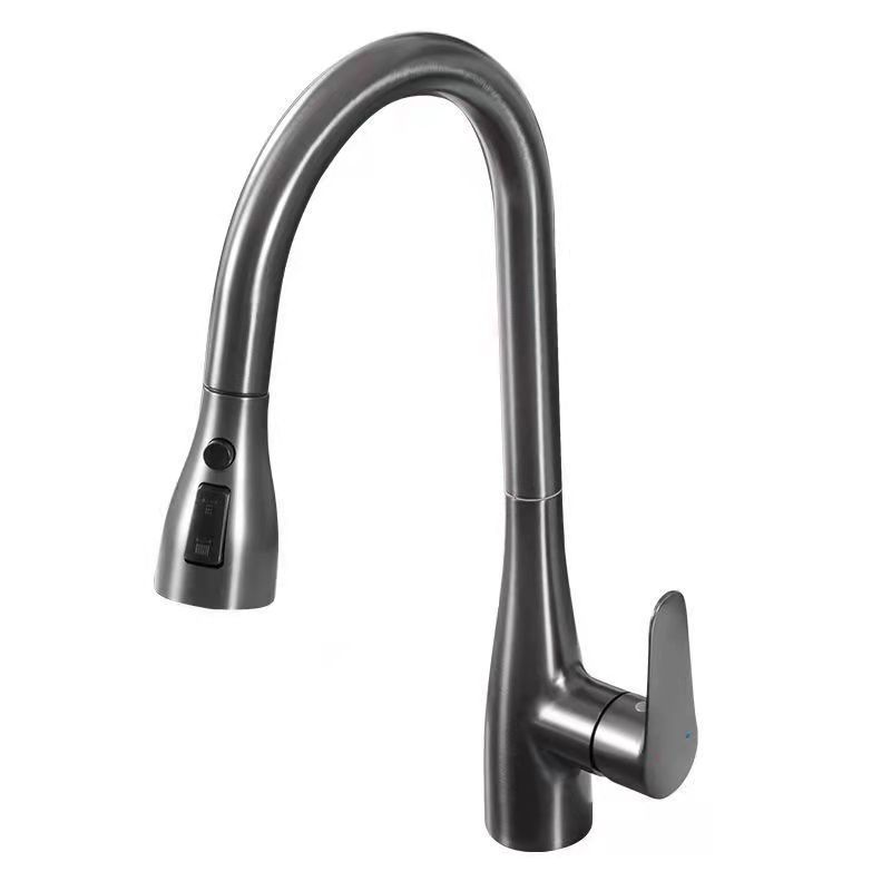 Grifo de cocina extraíble de acero inoxidable para el hogar balcón fregadero agua fría y caliente a prueba de salpicaduras sobrealimentado