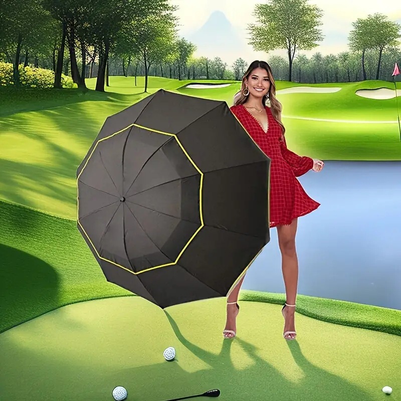 Ten-Bone Folding Umbrella Golf Double-Layer Edge Umbrella Double Cross-Border Umbrella Solid Color Umbrella Sun Protection Sunny Umbrella Large Size Ten-Bone Folding Umbrella Golf Double-Layer Edge Umbrella Double Cross-Border Umbrella Solid Color Umbrella Sun Protection Sunny Umbrella Large Size