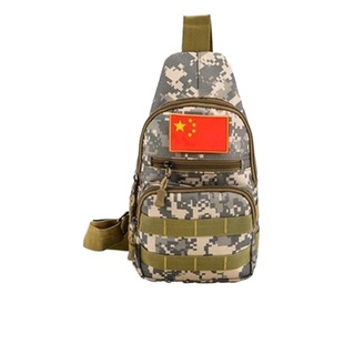 Men's camouflage slingshot bag chest bag outdoor fish shooting bag sports leisure messenger bag slingshot canvas multi-layer shoulder bag