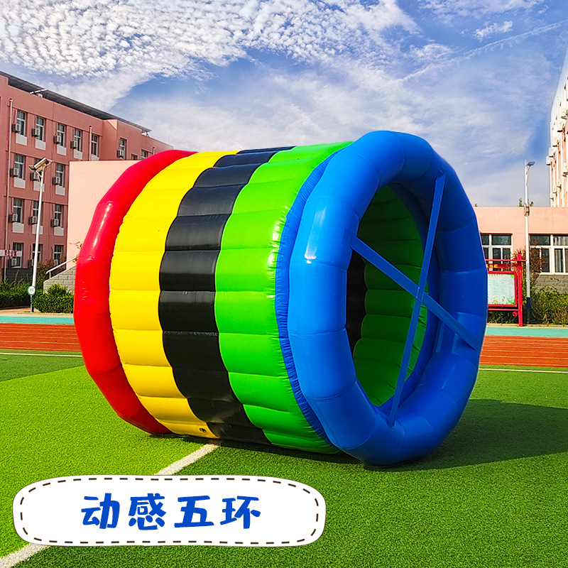 Set inflable de obstáculos deportivos para actividades familiares al aire libre