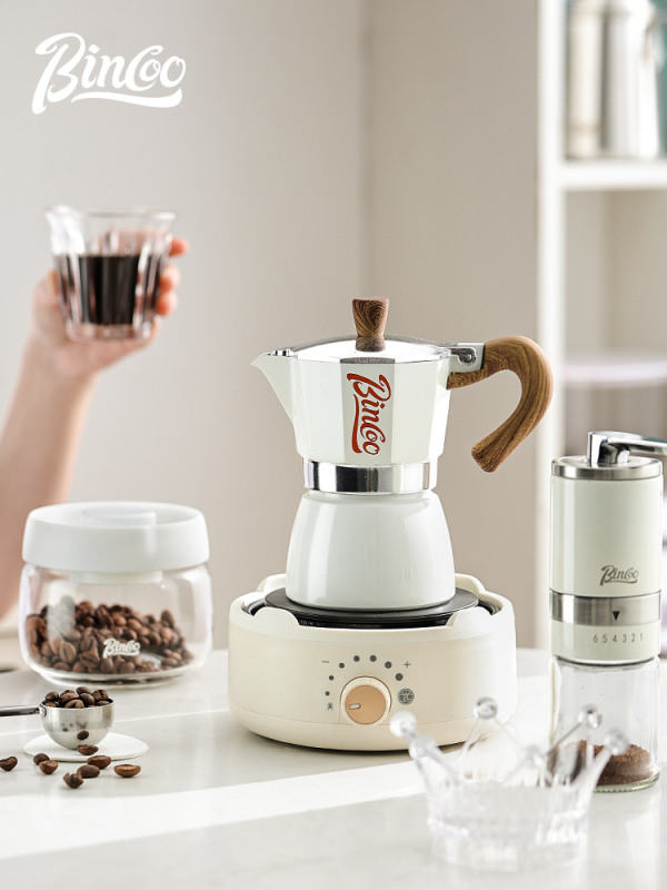 Bincooモカポットコーヒーメーカー家庭用小型電気ストーブ抽出手沖コーヒーポットセットコーヒー器具|undefined