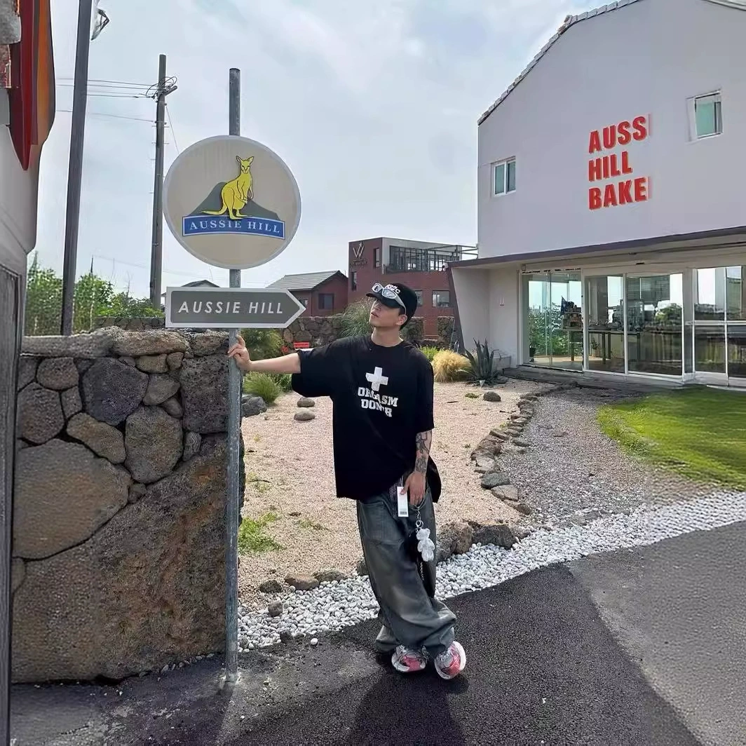 Футболка унисекс с эффектом потертости и эффектом окрашивания грязью, свободного кроя, с коротким рукавом, для пар