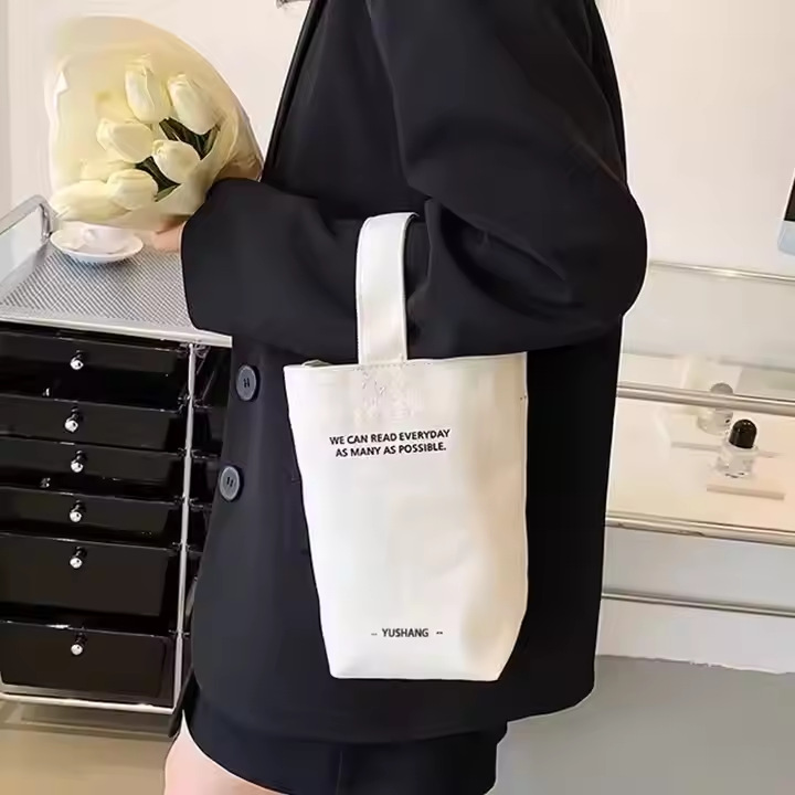 小众高级感棉布手提包新款伴手礼袋ins风棉布袋帆布袋可加logo