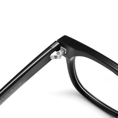 Men's Black Frame Glasses Trendy Nearsighted Can Be Paired With High-Degree Frames For A Slimming Effect, Suitable For Bare Face Flat Light Glasses Women, Anti-Blue Light, Radiation Resistant, Model 1112