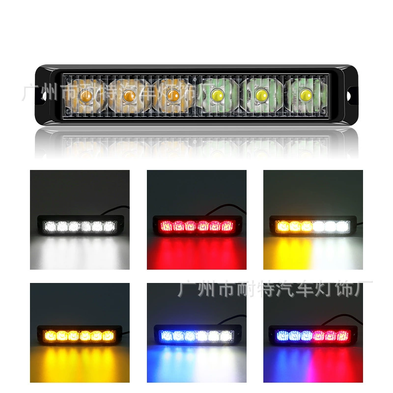 Боковой свет грузовика 6LED вспышка Светодиодный габаритный свет грузового автомобиля Светодиодный сигнальный свет Светодиодный стробоскоп