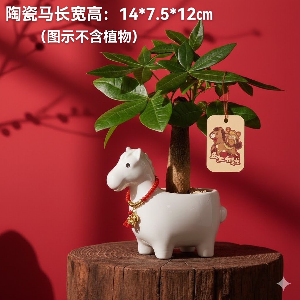 Maceta de cerámica con diseño de animales de dibujos animados al por mayor de fábrica, estilo zakka y nórdico, ideal para suculentas, transfronterizo, tamaños pequeños y medianos