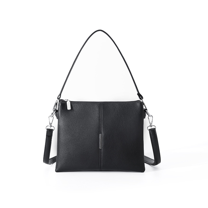 Bolso transfronterizo de gran capacidad, bolso de hombro de mujer, bolso de mano, bolso de brazo con cremallera cuadrada de tres capas de cuero PU image 6