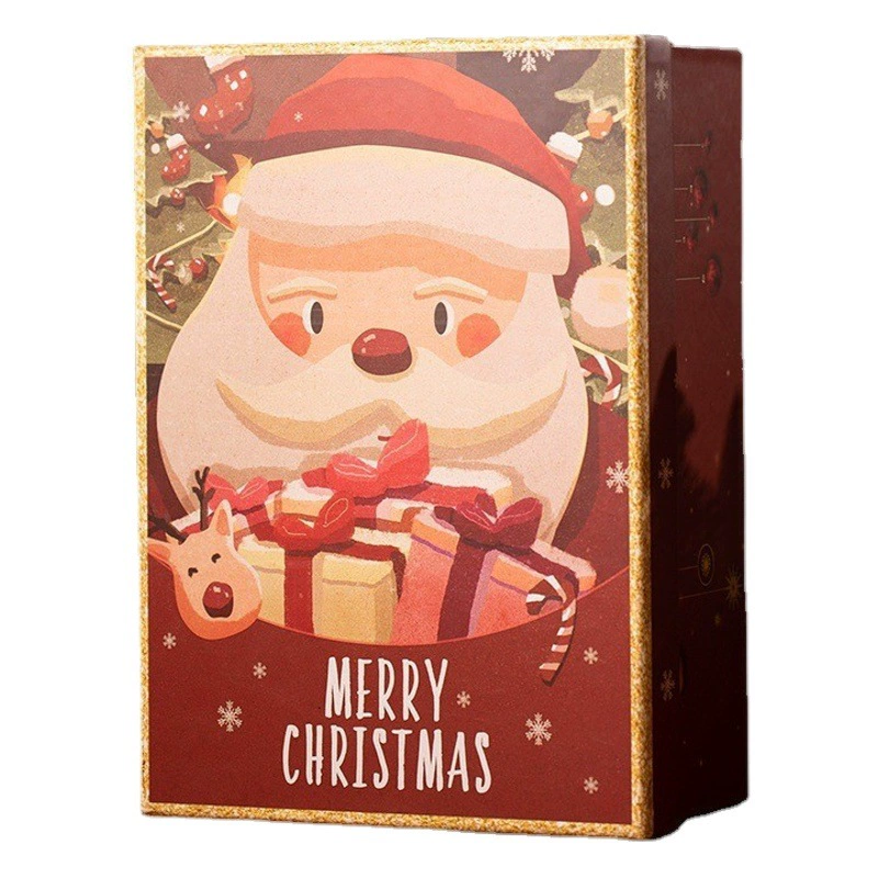 Новая подарочная коробка на Рождество, упаковка для яблок на Сочельник, большая термокружка, шарф, подарочная коробка, готовая к продаже