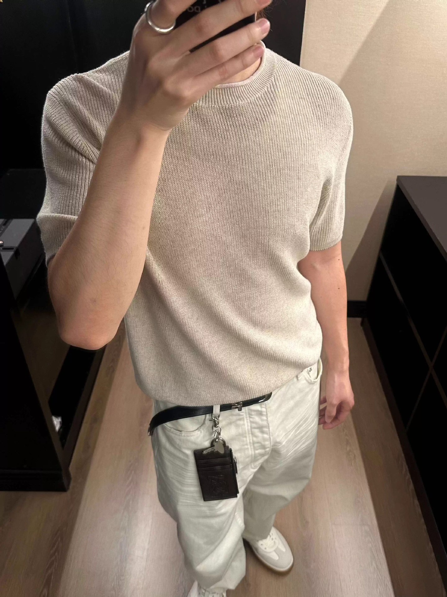 Herren T-shirt Mit Blumenmuster Aus Leinen Und Baumwolle Sommer_voghion.com