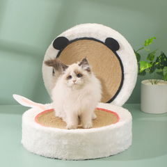 Panda-style cat scratcher, cartoon rabbit, sword grass, durable, non-scratch, does not shed, all-season universal pet supplies wholesale