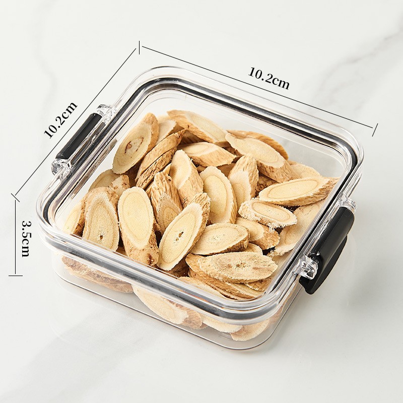 Tanque sellado Cocina Almacenamiento de granos integrales Tanque de granos diversos Caja de plástico transparente Tanque de almacenamiento de productos secos Aperitivos de té