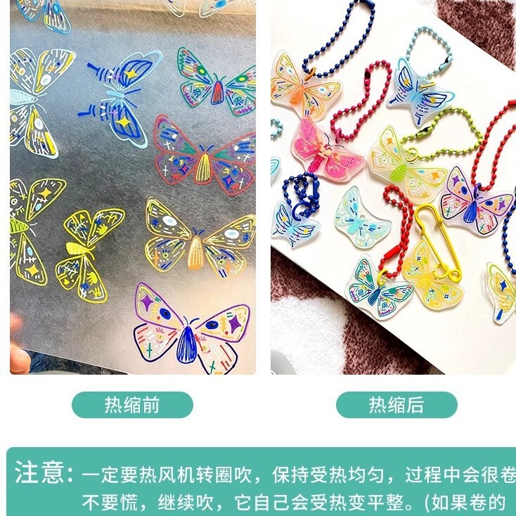 透明熱収縮シートdiy紙0.2/0.3mm半透明磨き済み立体花かんざしストラップ|undefined