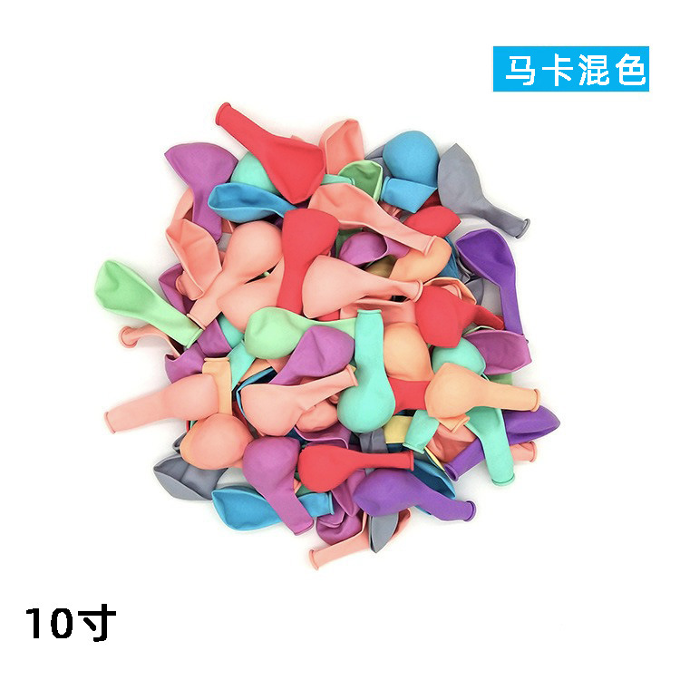 Maca de 10 pulgadas de colores mezclados 100 piezas