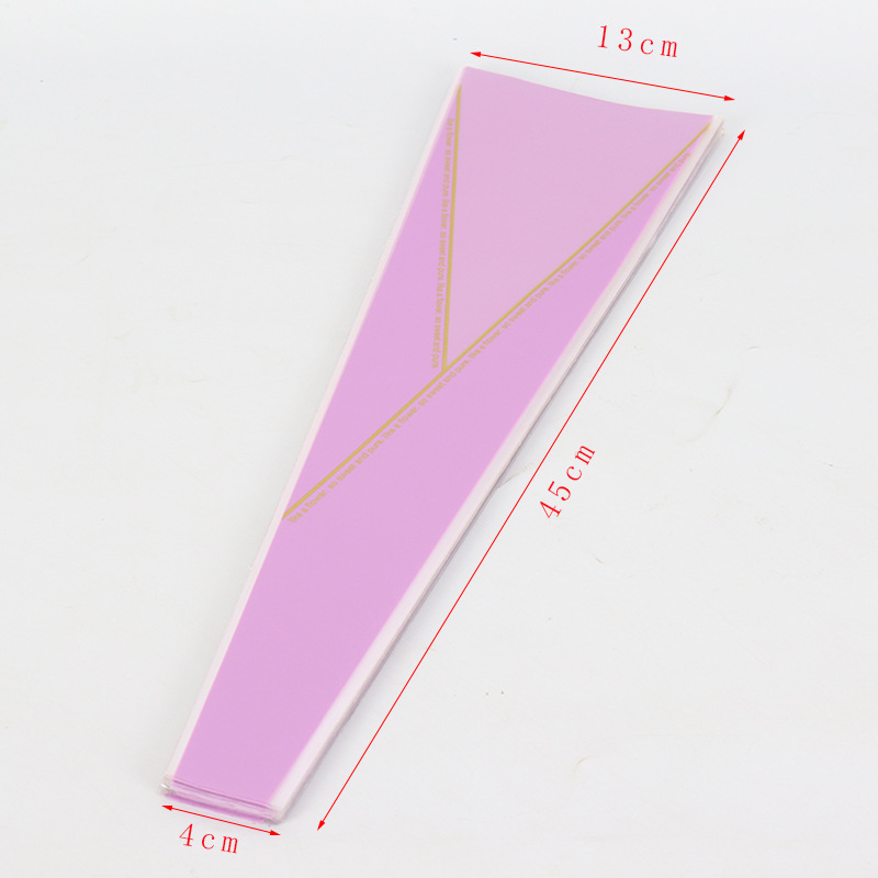 520 Día de San Valentín Corona de una sola rosa Bolsa de flores Material de embalaje Día de San Valentín OPP Bolsa de ramo de plástico al por mayor