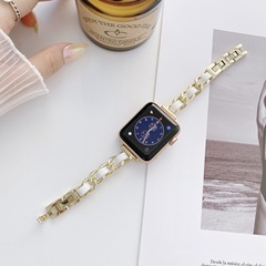 Suitable for Apple 1-7 generation watch metal strap iwatch se small fragrant style fine denim single chain strap fashionable