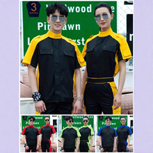 夏季短袖工作服套装4S店汽修服汽车美容机修吸汗工装厂家1