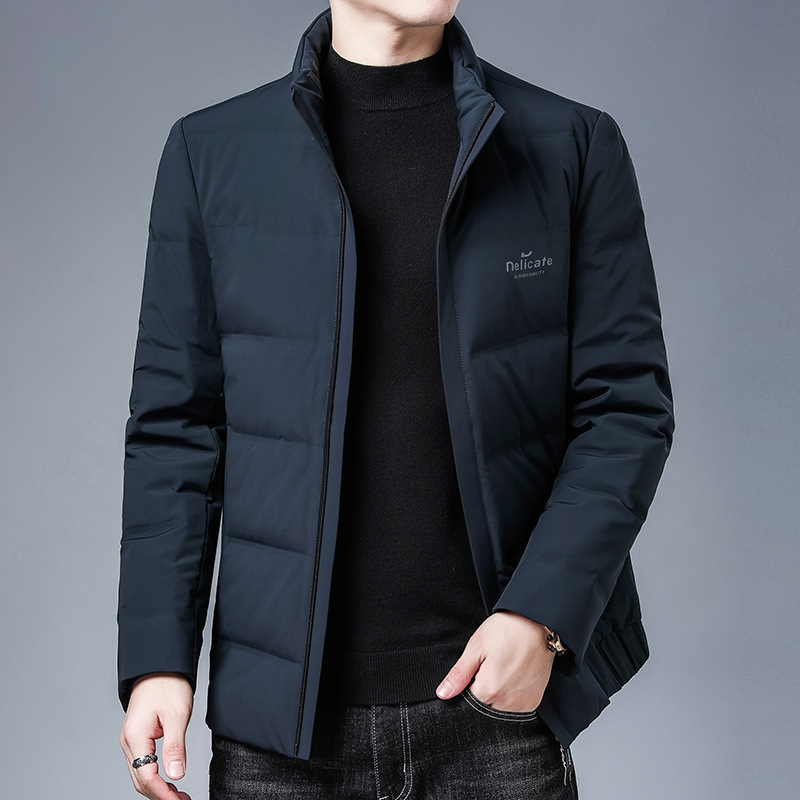 2026 Winter Warm Men's Jiaxing down Jacket for Middle-Aged Dads, Thickened Business Stand Collar Casual down Coat