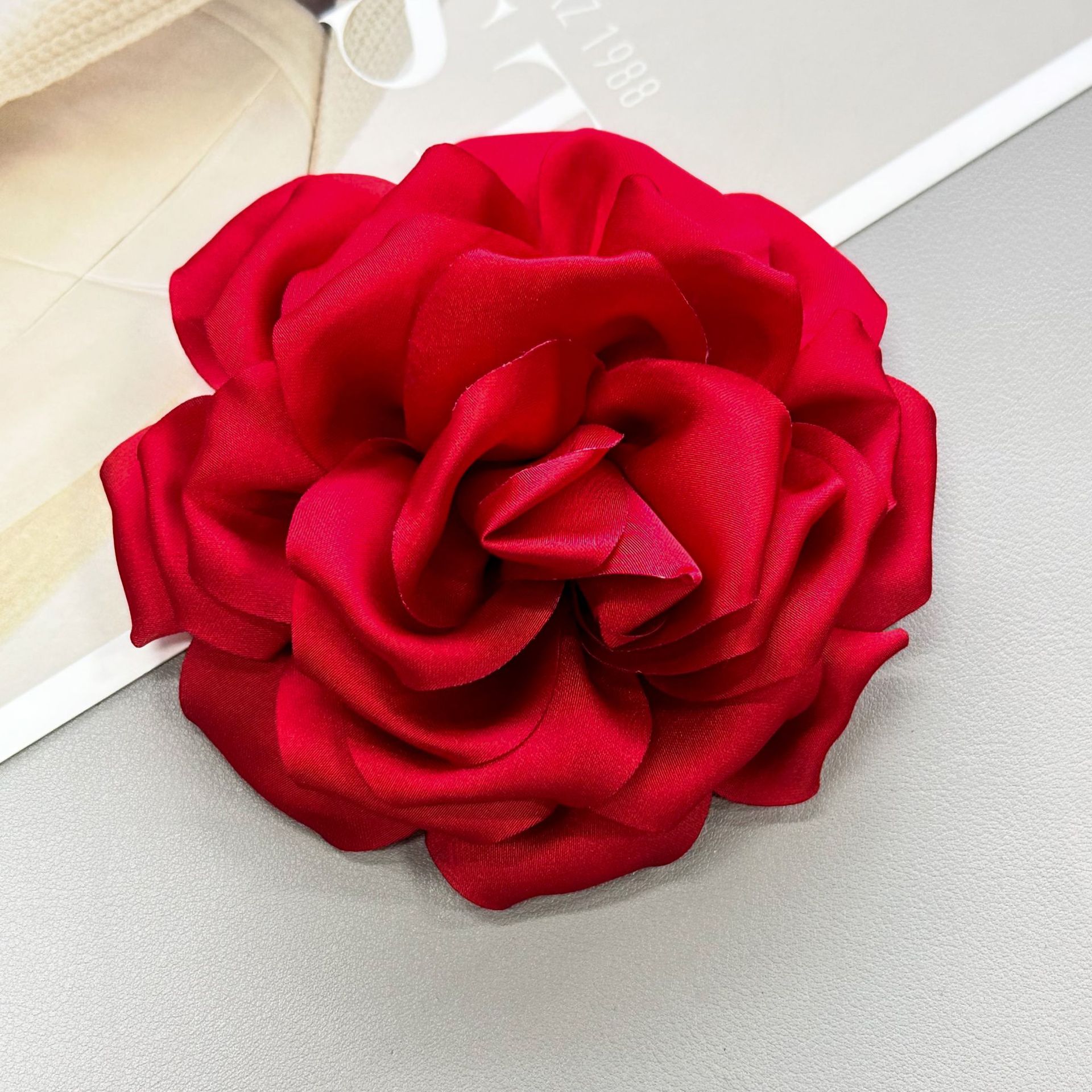 Retro francés tela de flores grandes bordes flores diy peinario accesorios ropa zapatos sombreros bolsos 12cm accesorios