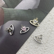 星球合金配件迷你镶钻饰品ins风发夹手机壳手工材料气质耳钉辅料