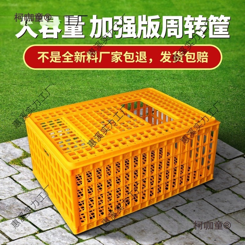 鸡笼塑料周转箱成鸡鸭鹅运输筐加厚大码鸡笼鸡鸭鹅鸽笼周转麦太保