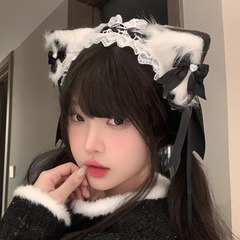 甘いロリータ猫耳ヘアバンドヘアアクセサリーロリータ猫少女取り外し可能な獣耳ぬいぐるみヘアピン cos 頭飾り