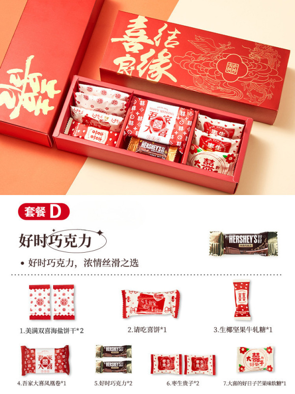 结婚喜糖礼盒成品含糖极速发货婚礼礼包批发订婚酒席糖果伴手礼1|undefined