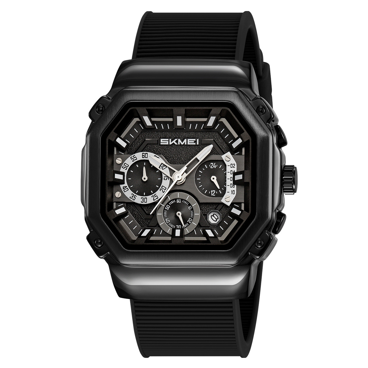 Momento de la belleza octogonal cuadrado hombre reloj de cuarzo multifuncional transfronterizo retro correa relojes de pulsera hombre fábrica al por mayor spot