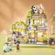 Compatible Lego Panda Tea Room Bear Coffee Shop Street View Building Model Diy Assembled Toys Wholesale