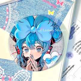 小红书同款初音未来自制周边同人吧唧miku银葱绝美二次元吧唧