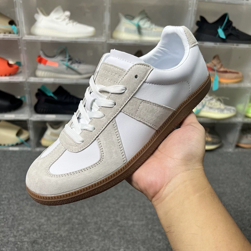 Высокое качество немецкая обувь мужская кожаная женская обувь трансграничный большой размер повседневная маленькая белая обувь один педаль ретро мягкая кожа арганд обувь