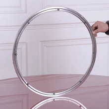 轉盤底座餐桌鋼化玻璃圓桌不銹鋼轉芯火鍋桌旋轉酒店批發獨立站