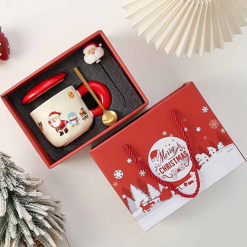 D타입 크리스마스컵 싱글컵 + 스푼 (선물박스)