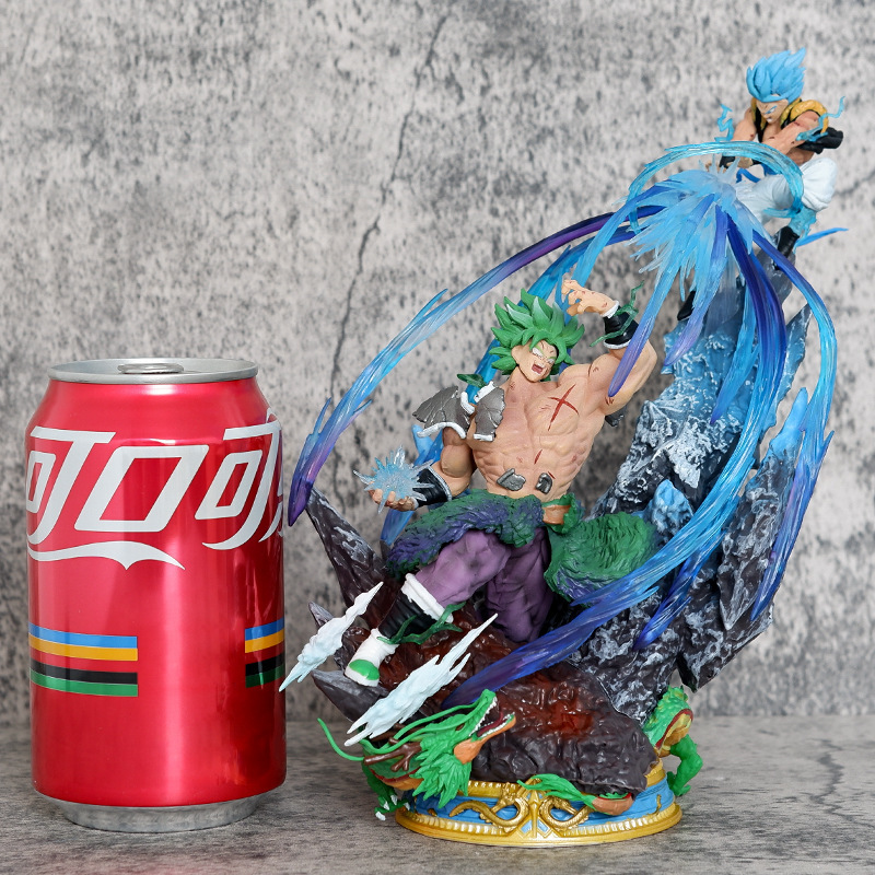 Dragon Ball Saiyan Figure Cloud Rising Broly Vs Gogeta Anime Model Ornament Statue Gift Wholesale