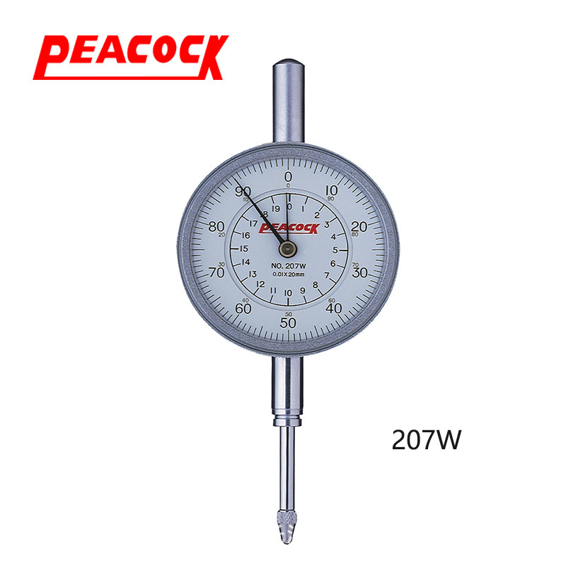 PEACOCK孔雀0.01mm大量程针盘式指示表量表207S