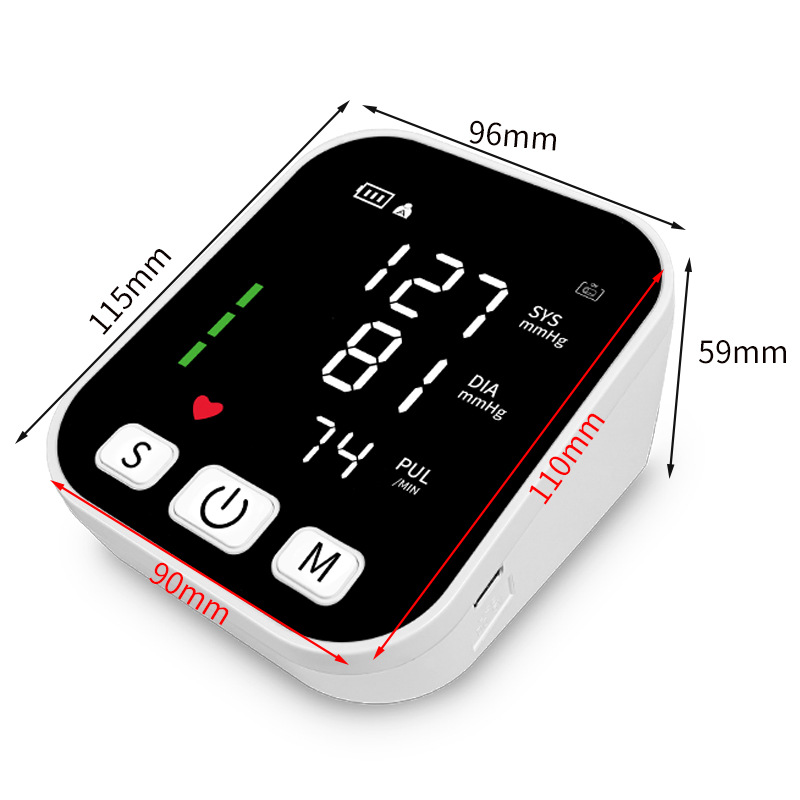Esfigmomanómetro electrónico tipo brazo Pantalla LED Pantalla grande Esfigmomanómetro tipo brazo superior Medidor de presión arterial certificado por la FDA de EE. UU. image 5