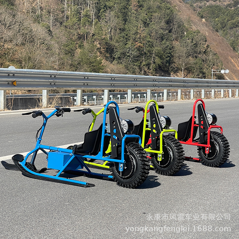 Kart Eléctrico para Nieve de Hierro y Plástico con Transmisión por Eje