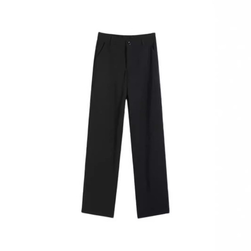 Elastic Women's Spring and Autumn High-Waisted Slimming Sheer Straight Leg Casual Floor-Length Wide Leg Pants
