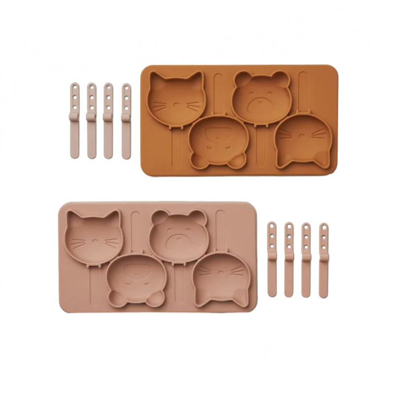 Molde de helado de silicona de grado alimenticio hecho en casa helado de helado helado de helado de dibujos animados para niños modelo de palitos de queso