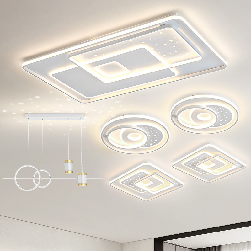 Paquete Zhongshan nueva lámpara iluminada lámpara de techo 2023 lámpara simple sala de estar lámpara de techo de Año Nuevo moderno dormitorio completo