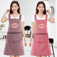 Cotton Kitchen Apron Coverall Cotton-Linen Apron with Double Zippers, Stain-Resistant, Internet-Famous, Slim-Fit Apron for Women—Wholesale