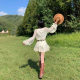 Xinjiang West Sichuan Travel Clothes Long-sleeved dress Women's Atmosphere Wear Elegant Autumn Wear Prairie Wear Short Skirt