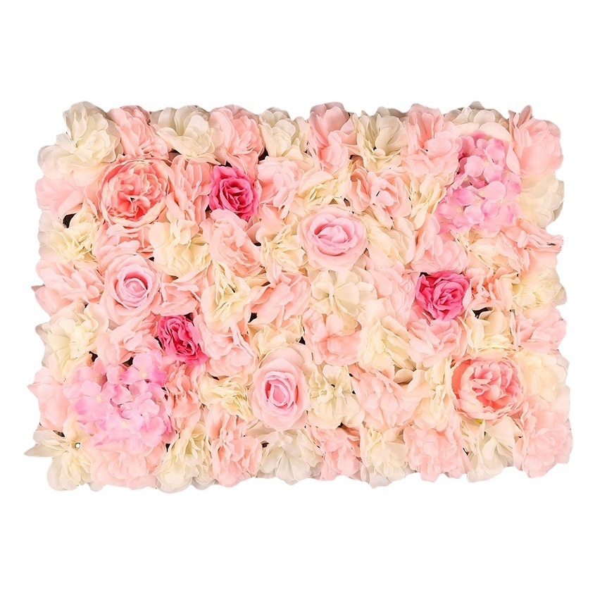 Flor artificial pared tridimensional Fondo decoración de la pared Rosa ventana flor pared artificial flor lirio Hortensia boda fila de flores