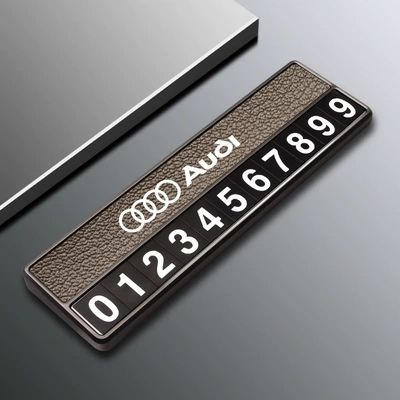 Temporary Moving Car Phone | Nömrəli dayanma kartı - audi-d-model-parking-plate-brown-comes-with-5-sets-of-number-plates