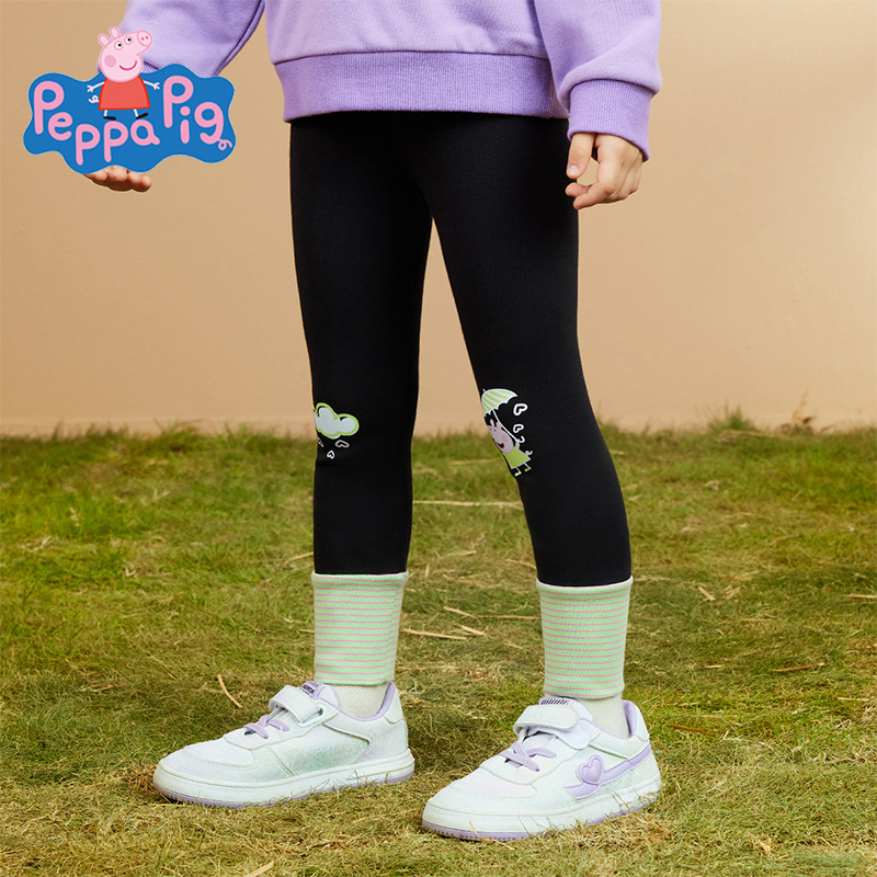 Peppa Pig children's leggings high spring autumn new small children slim pants children's autumn pants