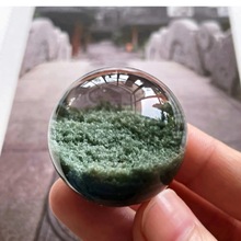 天然绿幽灵聚宝盆手串散珠多宝手链单珠吊坠圆珠招财转运珠子diy