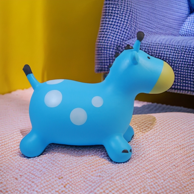 Blue air pump, giraffe