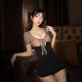 蝶雨情趣内衣性感辣妹纯欲豹纹包臀角色扮演秘书制服夜店诱惑调情