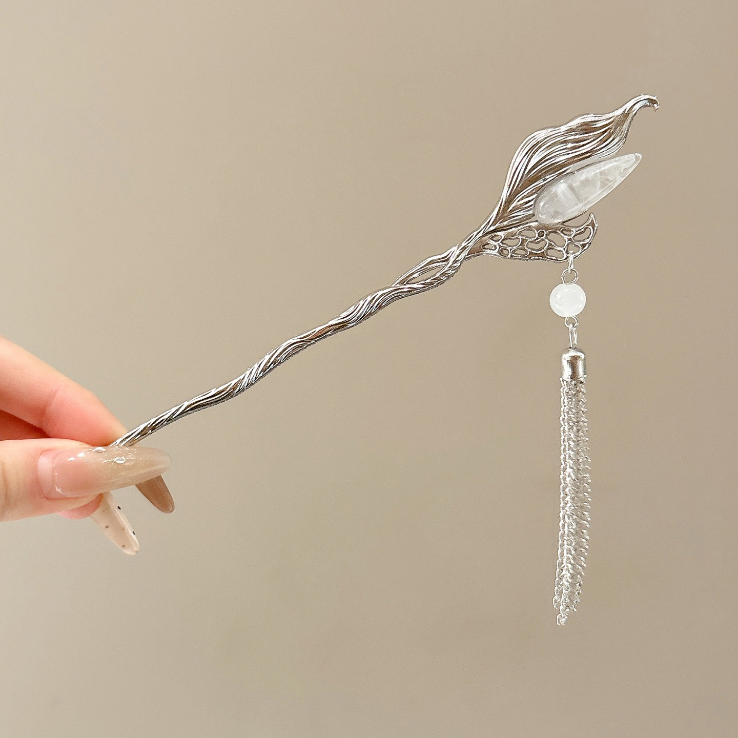 Nueva horquilla de flores de estilo antiguo chino, horquilla de sentido avanzado moderno, horquilla de cabello femenino, horquilla de Hanfu, tocado de horquilla de madera