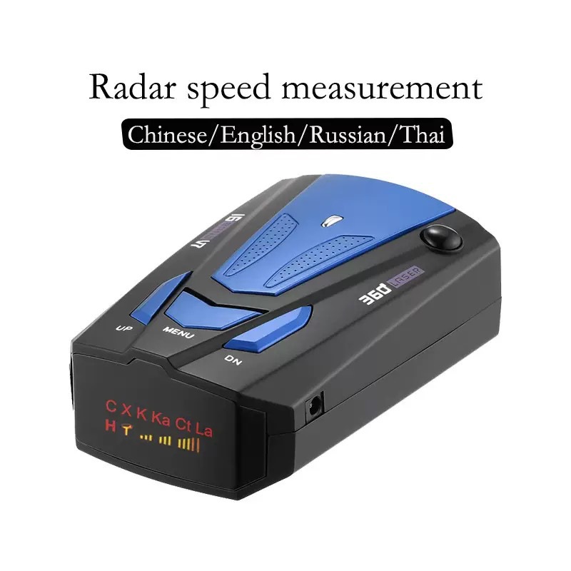 New cross-border V7 electronic dog mobile radar speed detector, car-mounted radar speed detector in Chinese, English, Russian, and Thai